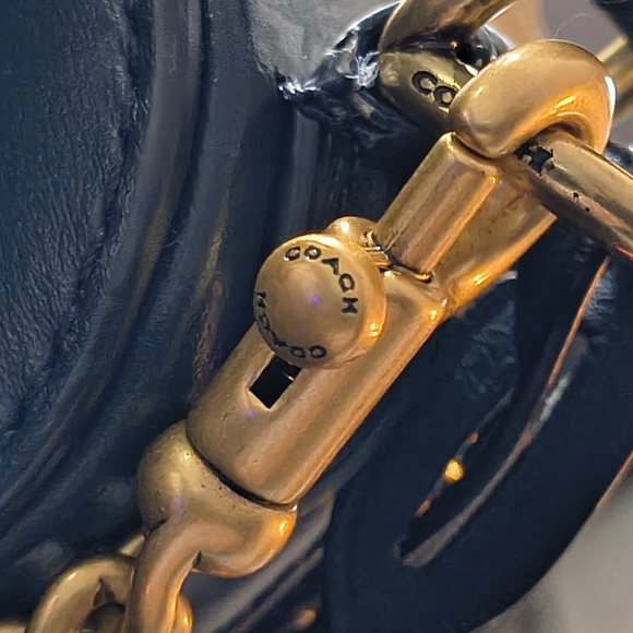 Coach Blue Signature Alli Crossbody Chain Bag - Picture 4 of 10